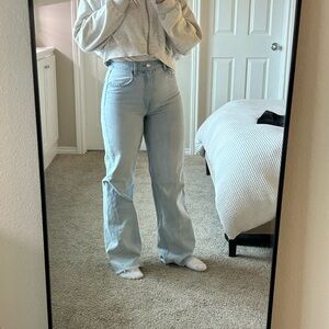 Zara High Rise Wide Leg Jean